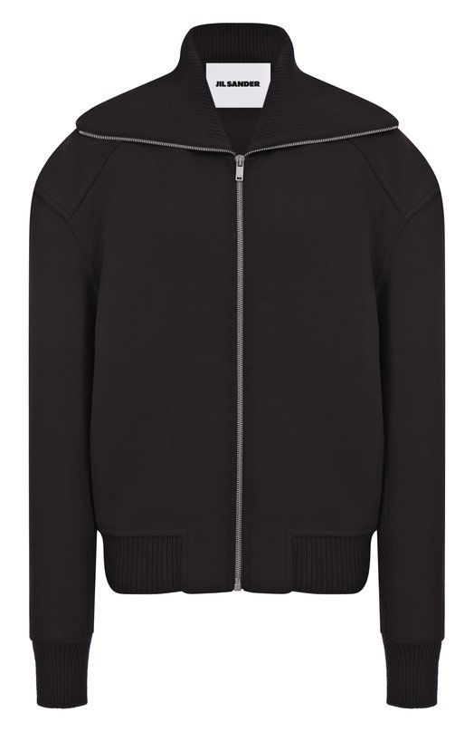 Шерстяной бомбер Jil Sander J02BN0223/J20318 Чёрный J02BN0223/J20318