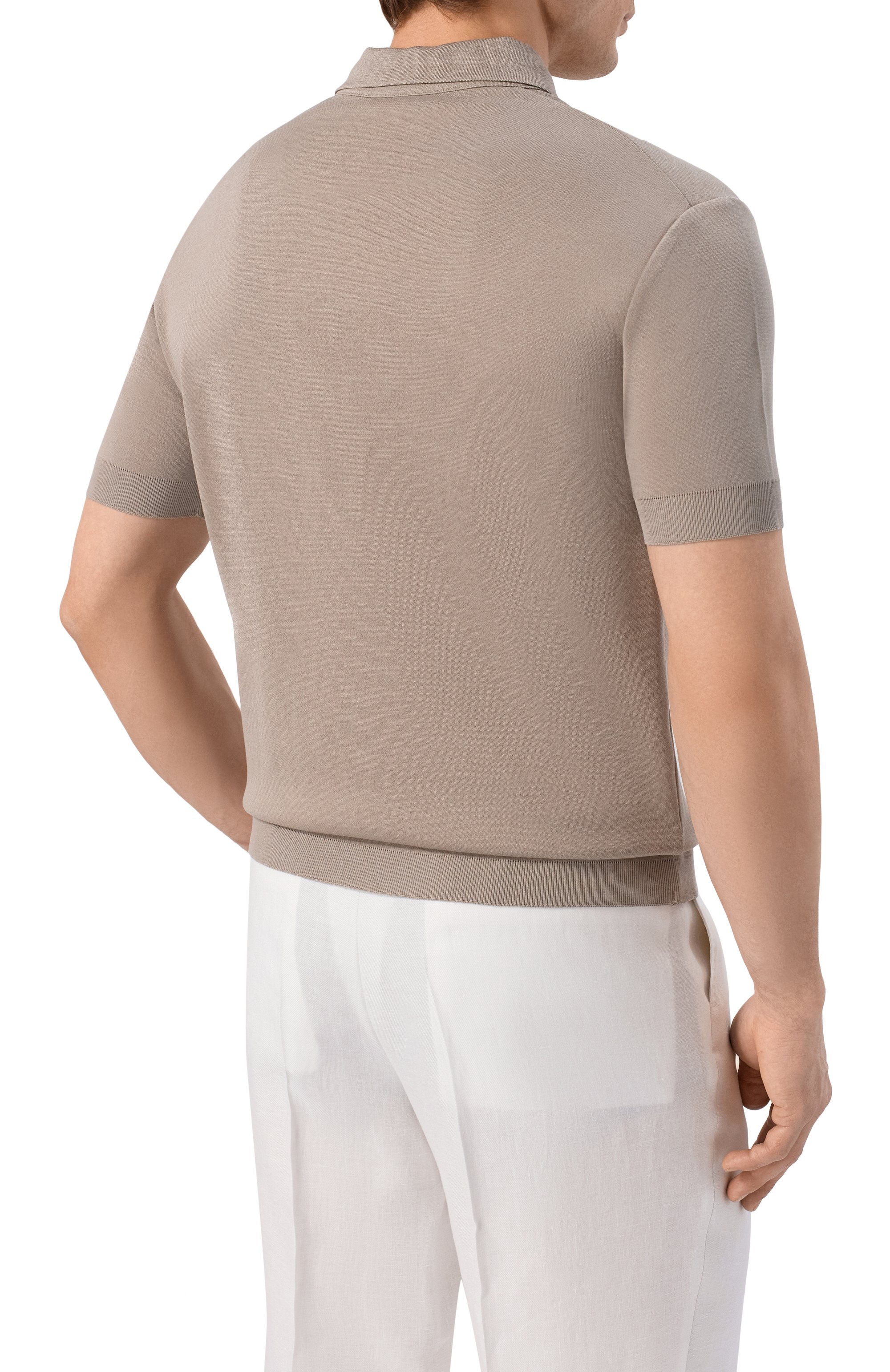 Хлопковое поло DUNO бежевого цвета по цене 19950 руб., арт. N0VUS/BARZI, фото 4 Хлопковое поло DUNO, арт. N0VUS/BARZI, фото 4