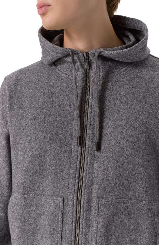 Кардиган из хлопка и шерсти Capobianco 19M409.FS00. Серый  19M409.FS00. Фото 5
