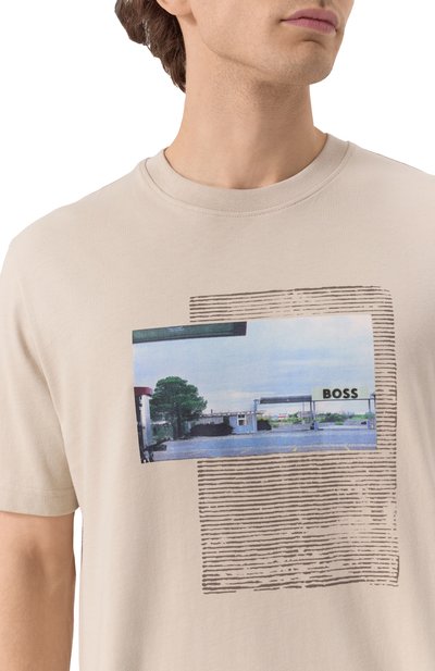 Хлопковая футболка BOSS ORANGE, арт. 50539180, фото 5