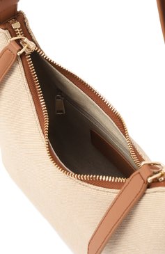 Женская сумка FURLA светло-бежевого цвета, арт. WB01634/BX3542 | Фото 5 (Драгоценные камни: Проставлено; Материал сплава: Проставлено; Ремень/цепочка: На ремешке; Размер: medium; Материал: Текстиль)