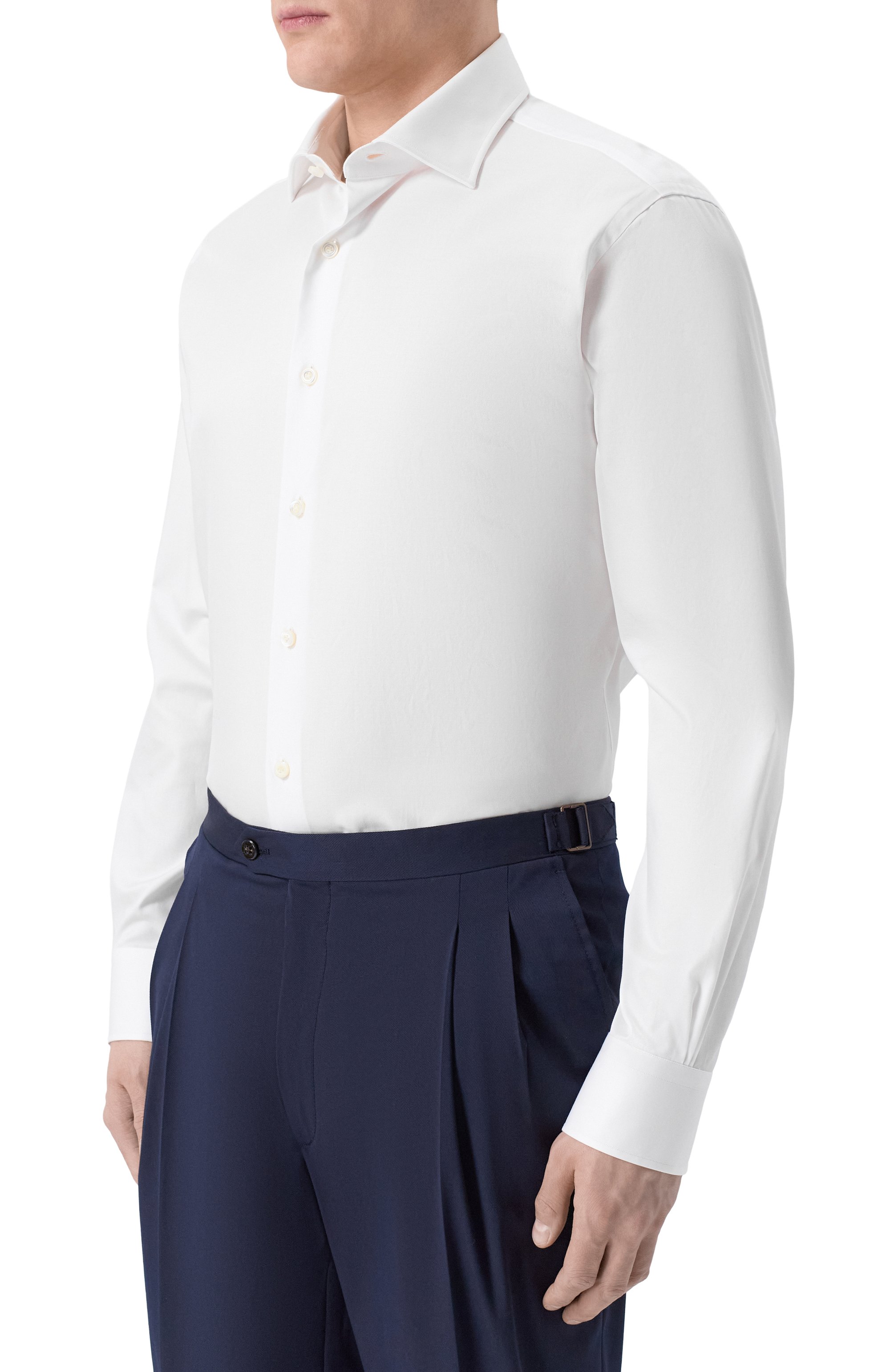 Хлопковая сорочка ALESSANDRO GHERARDI белого цвета по цене 31100 руб., арт. BR1M-2G-7T/1X62, фото 3 Хлопковая сорочка ALESSANDRO GHERARDI, арт. BR1M-2G-7T/1X62, фото 3