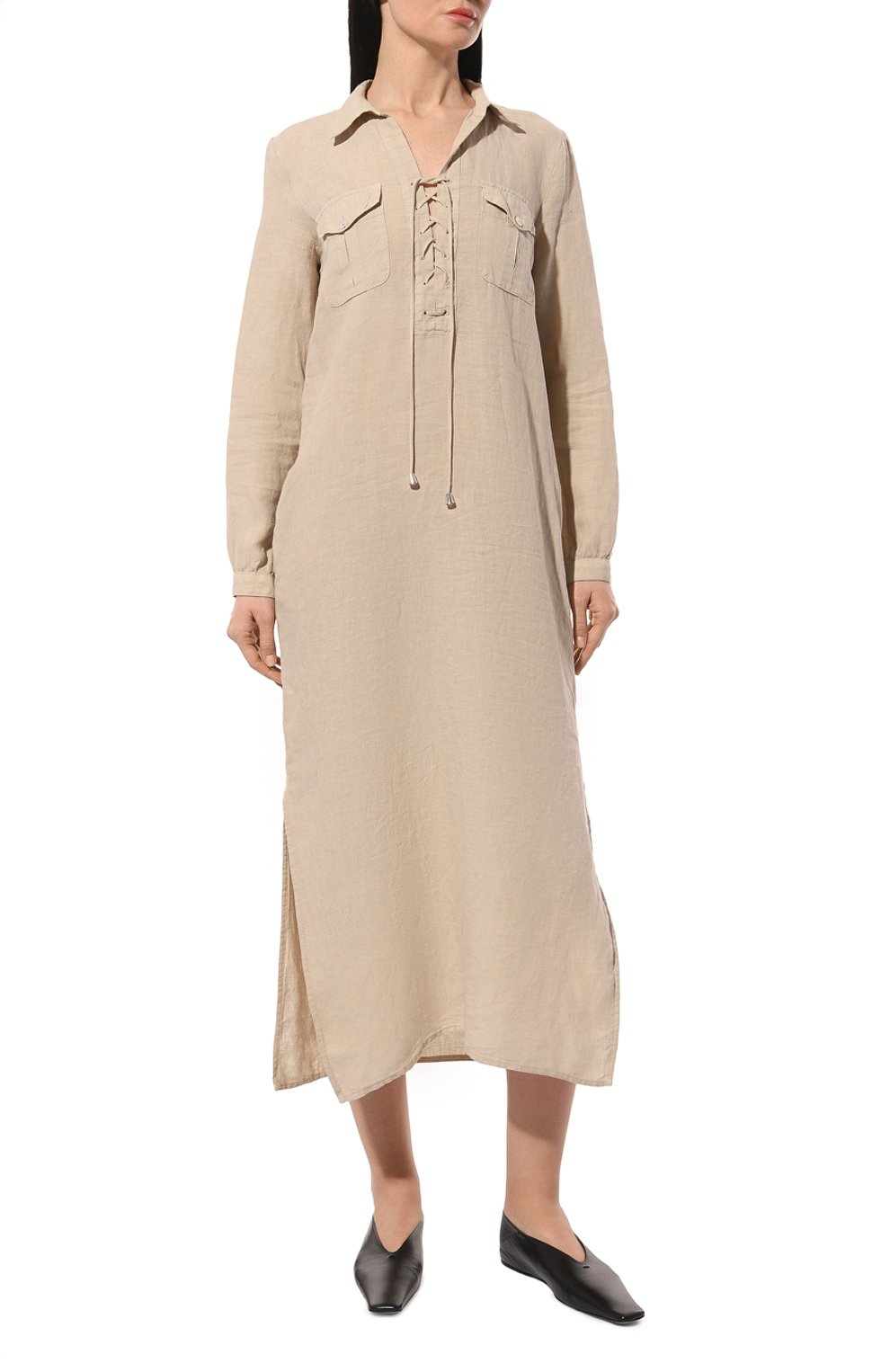 Льняное платье 120% LINO, арт. 31ALIW49IB/000F753/000, фото 2