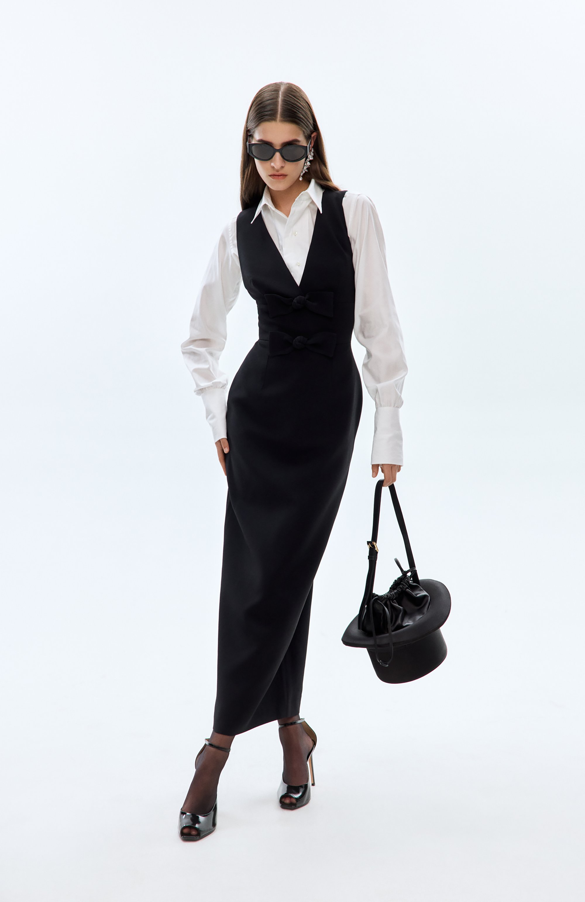 Платье из шелка и вискозы ELIE SAAB, арт. D0958NF25/CD023, фото 5