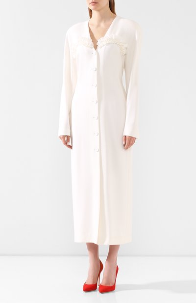 Платье-миди ULYANA SERGEENKO белого цвета по цене 230000 руб., арт. ABM018FW19P (1351т19), фото 3 Платье-миди ULYANA SERGEENKO, арт. ABM018FW19P (1351т19), фото 3