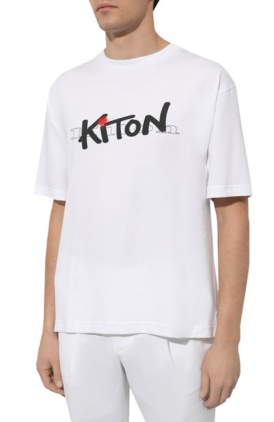 Хлопковая футболка KITON, арт. UMK0364, фото 3
