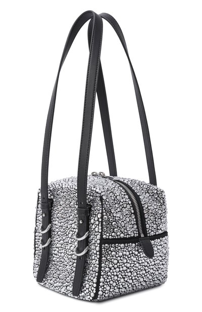 Сумка cubic PINKO серебряного цвета по цене 47800 руб., арт. 106465/A2WF, фото 4 Сумка cubic PINKO, арт. 106465/A2WF, фото 4