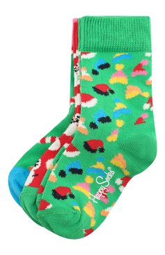 Детские комплект из 3 пар носков HAPPY SOCKS разноцветного цвета, арт. XKID08 | Фото 1 (Материал: Хлопок, Текстиль; Нос: Не проставлено; Материал сплава: Проставлено)