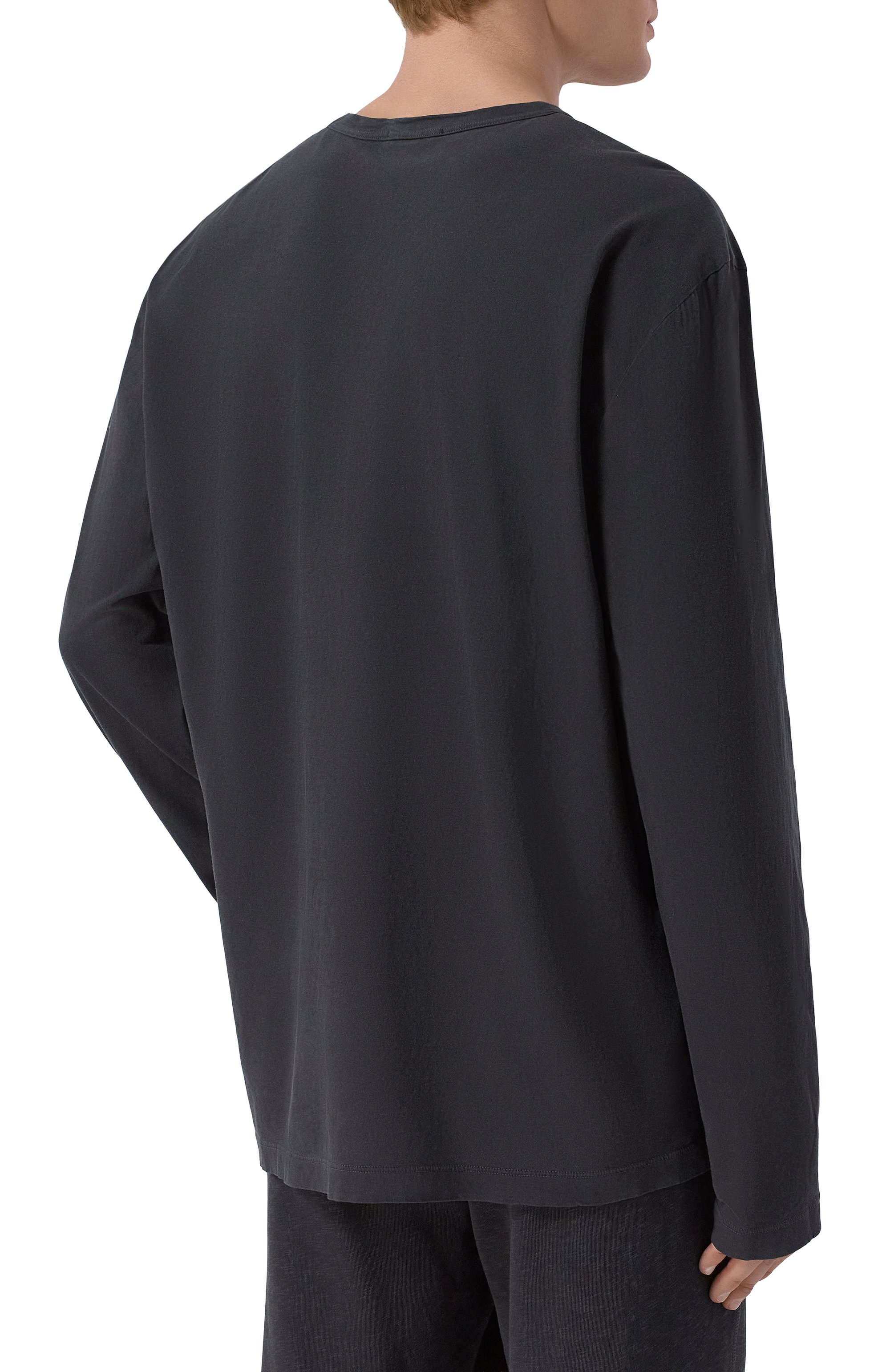 Хлопковый лонгслив JAMES PERSE темно-серого цвета по цене 19200 руб., арт. MLJ3351, фото 4 Хлопковый лонгслив JAMES PERSE, арт. MLJ3351, фото 4