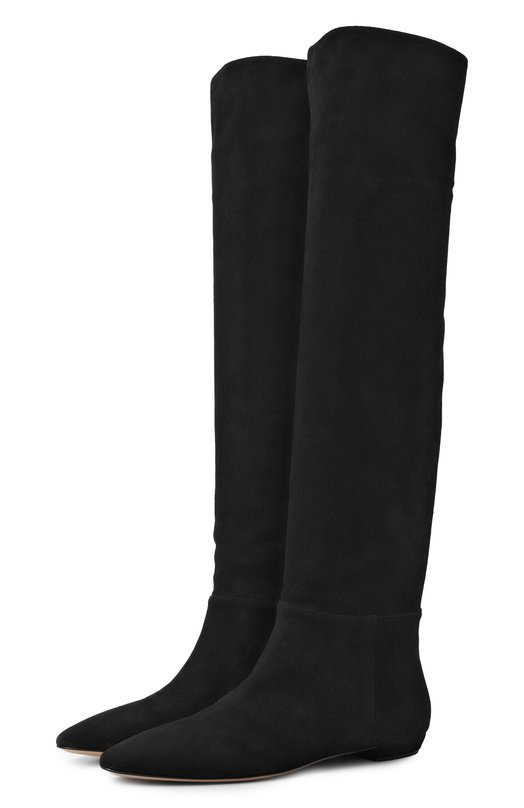 Замшевые сапоги Gianvito Rossi G80149.10RIC.C45NER0 Чёрный G80149.10RIC.C45NER0
