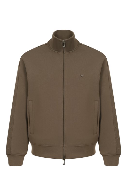 Хлопковая толстовка Emporio Armani EM005222/AF10013 Коричневый EM005222/AF10013