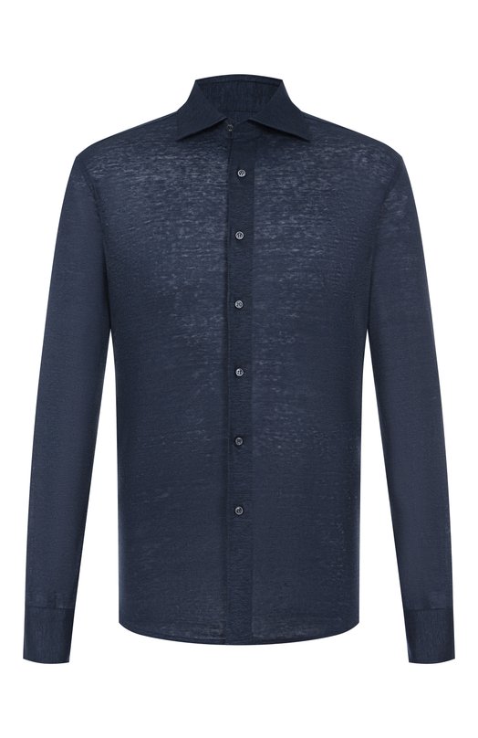 Льняная рубашка MVST SLIM/GABRIELLE/R0UND/800-JERSEY Синий SLIM/GABRIELLE/R0UND/800-JERSEY