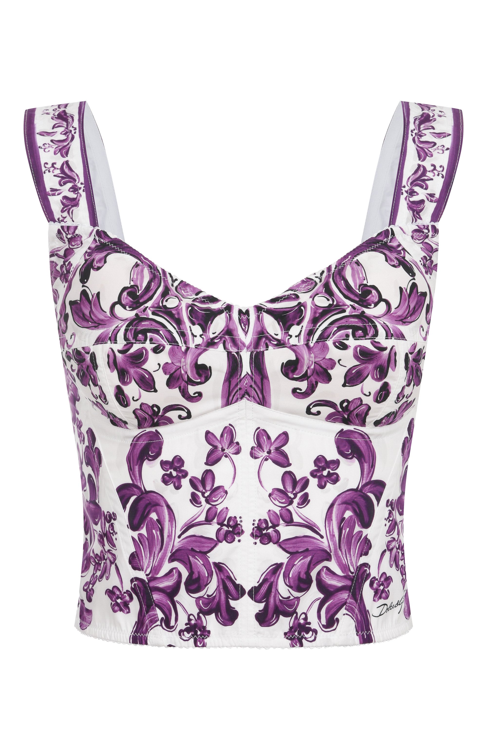 Хлопковый топ-бюстье DOLCE & GABBANA, арт. F7BB1T/FI5LS, фото 1