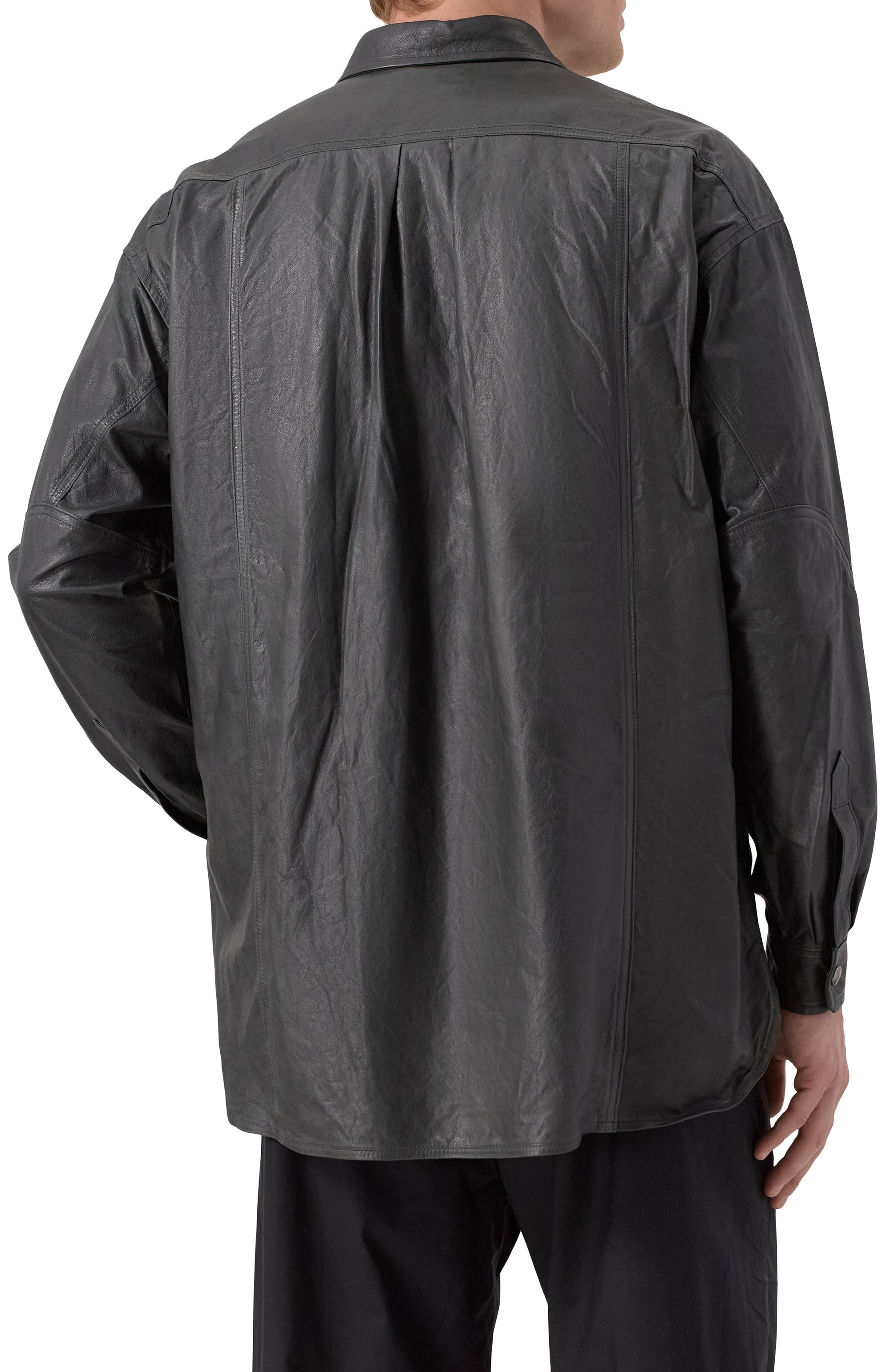 Кожаная рубашка GIORGIO BRATO, арт. GU25S24004NAPSTM, фото 4