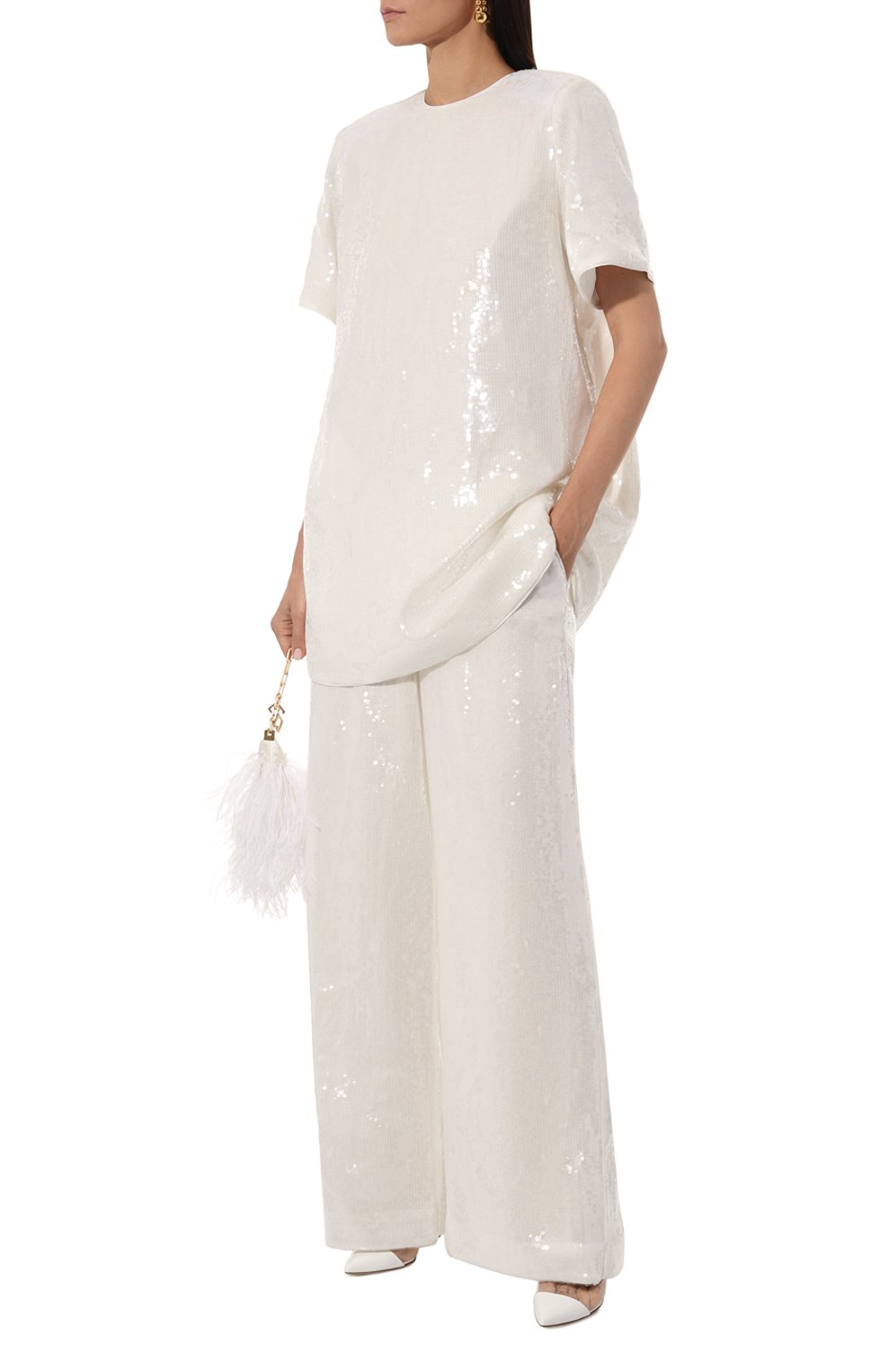 Брюки с отделкой пайетками THEORY, арт. 00105239, фото 2