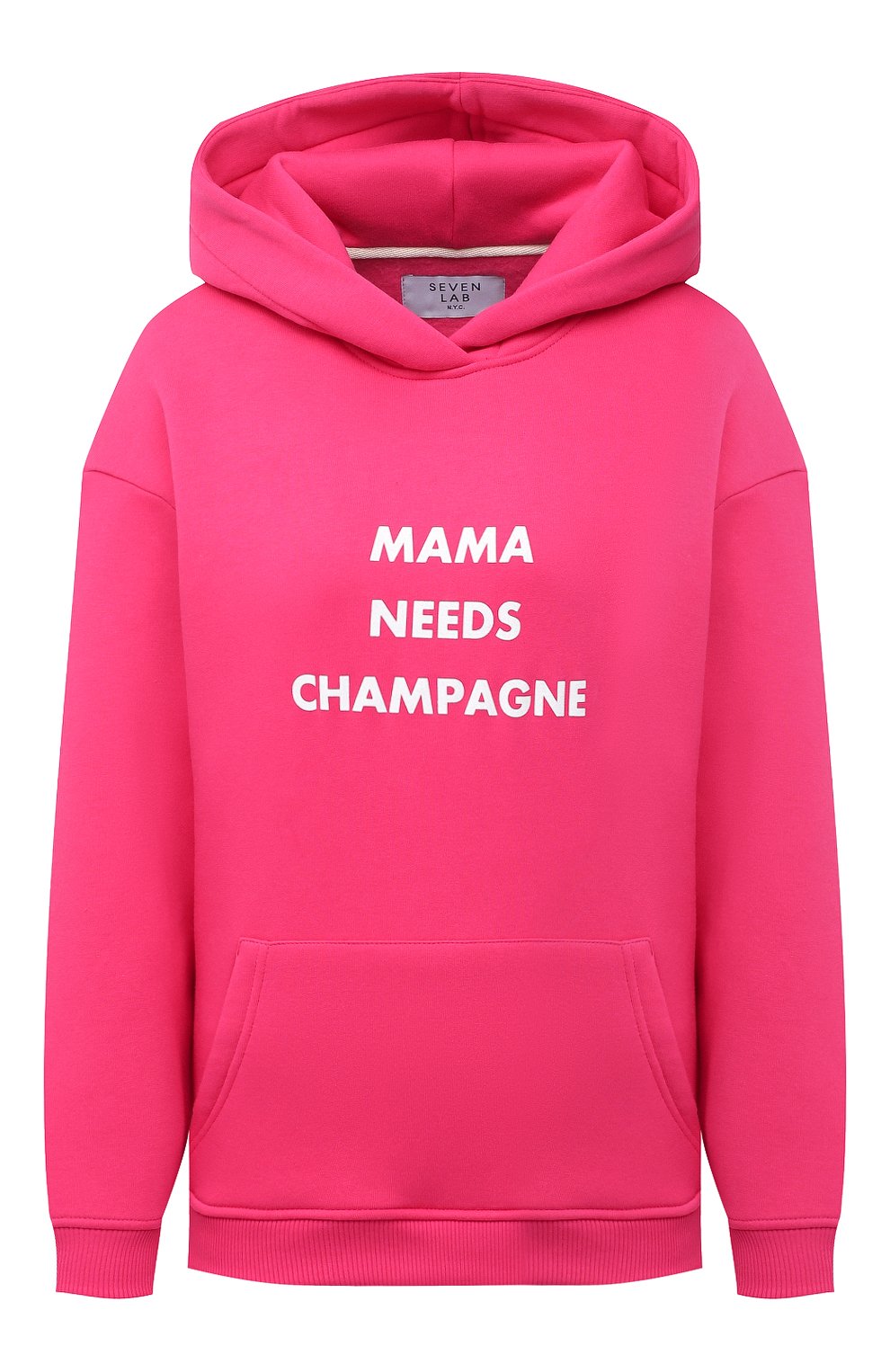 Хлопковое худи SEVEN LAB фуксия цвета по цене 11550 руб., арт. HW20-MNC-G01 fuchsia, фото 1 Хлопковое худи SEVEN LAB, арт. HW20-MNC-G01 fuchsia, фото 1