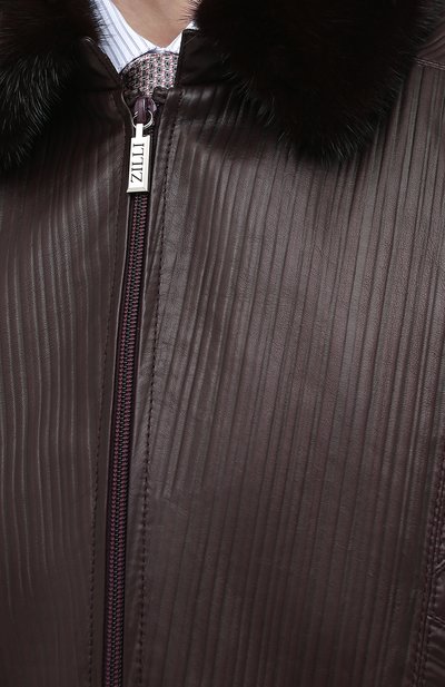 Комбинированный бомбер с воротником из норки ZILLI, арт. MAU-IND0C-D0671/1003, фото 5