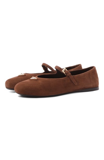 Женские замшевые балетки PRADA, арт. 1F793N/008