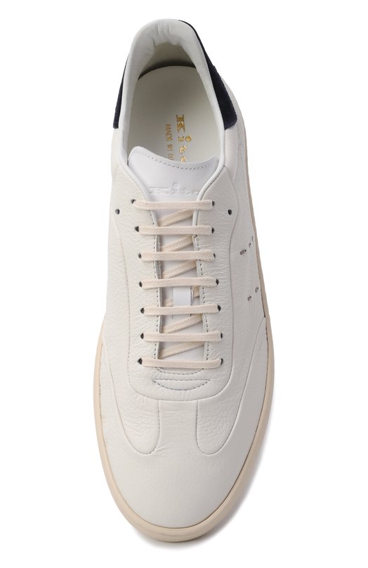 Кожаные кеды Kiton USSA415N01396 Белый  USSA415N01396 Фото 5