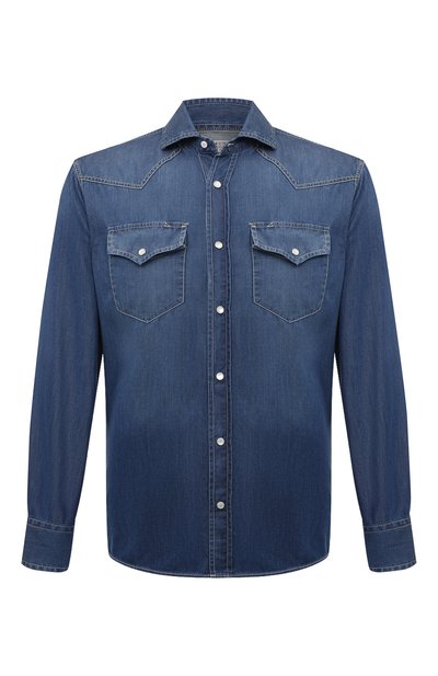 Мужская джинсовая рубашка BRUNELLO CUCINELLI, арт. MR683B2036