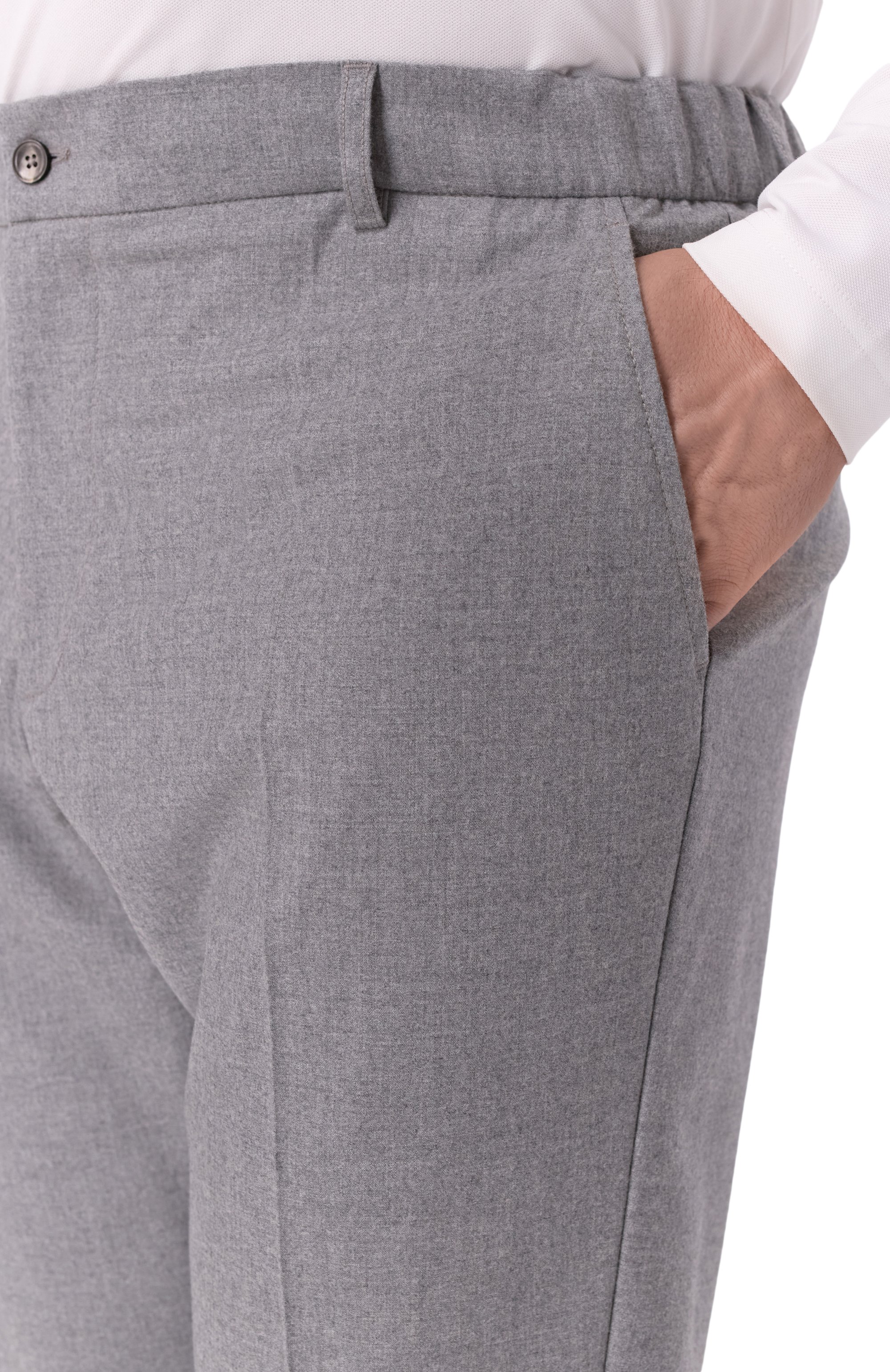 Кашемировые брюки MARCO PESCAROLO светло-серого цвета по цене 154000 руб., арт. MANU/5243/2, фото 5 Кашемировые брюки MARCO PESCAROLO, арт. MANU/5243/2, фото 5