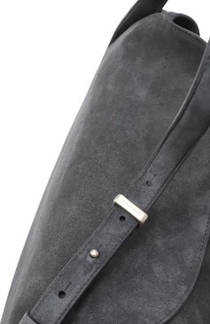 Женская сумка GIORGIO ARMANI темно-серого цвета, арт. GW001310/AF14186 | Фото 3 (Материал: Натуральная кожа, Натуральная замша; Размер: large)