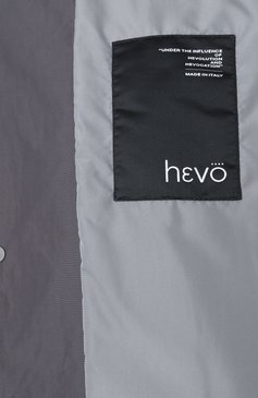 Мужской плащ HEVO темно-серого цвета, арт. BAIADELM0NAC0 S 130/H725 | Фото 7 (Материал внешний: Хлопок, Синтетический материал; Рукава: Длинные; Материал подклада: Синтетический материал; Длина (верхняя одежда): Длинные; Стили: Кэжуэл; Мужское Кросс-КТ: Плащ-верхняя одежда)