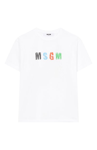 Хлопковая футболка MSGM KIDS, арт. S6MSJBTH232