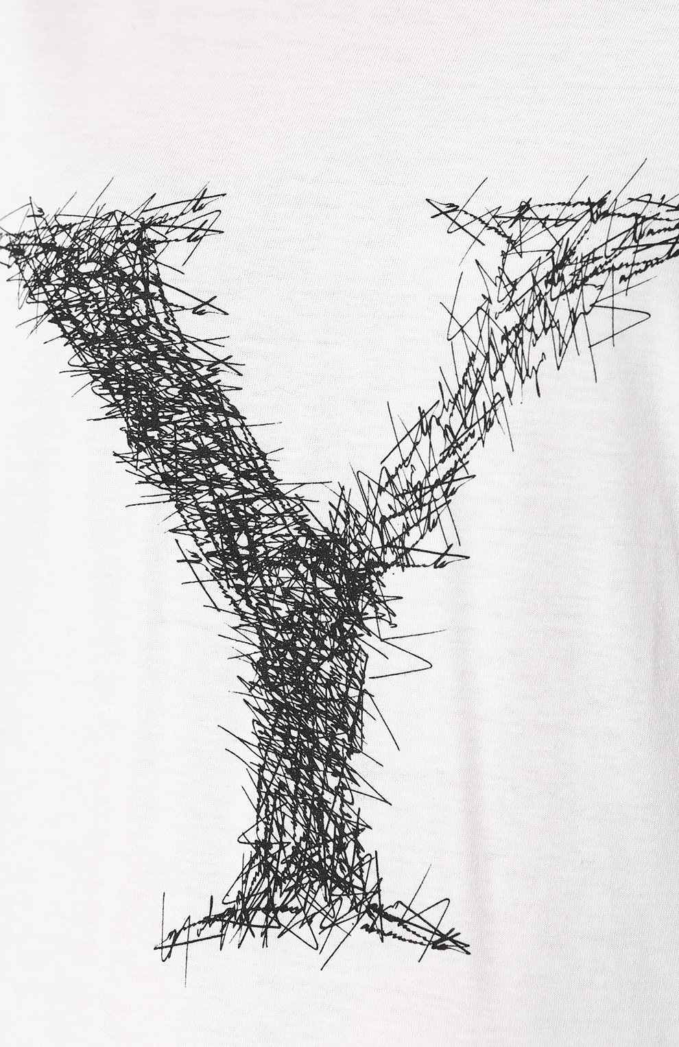 Хлопковая футболка с принтом YOHJI YAMAMOTO, арт. NK-T53-072, фото 5