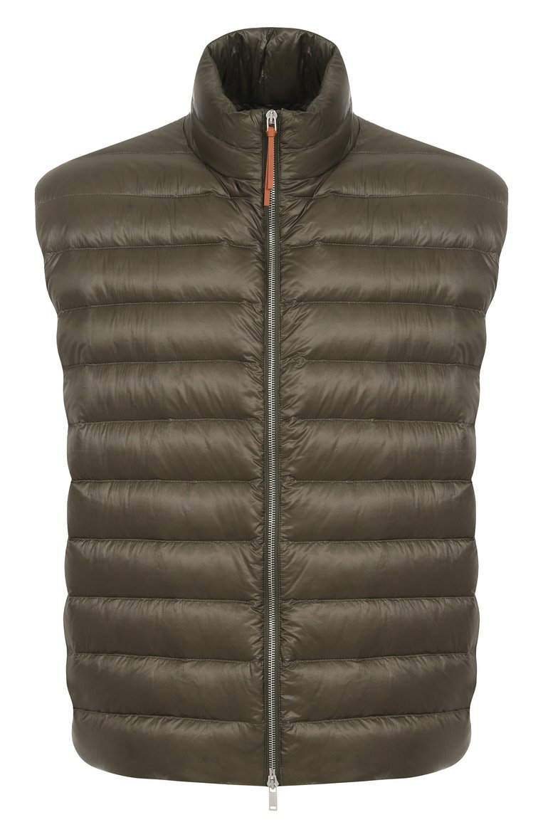 Мужской пуховый жилет JIL SANDER хаки цвета, арт. J47AF0148-J70122 | Фото 1 (Длина (верхняя одежда): Короткие; Материал внешний: Синтетический материал; Материал подклада: Синтетический материал; Автоматизация ТО: Проставлено; Автоматизация состава: Проставлено; Материал утеплителя: Пух и перо; Стили: Кэжуэл; Мужское Кросс-КТ: жилеты-объемные)