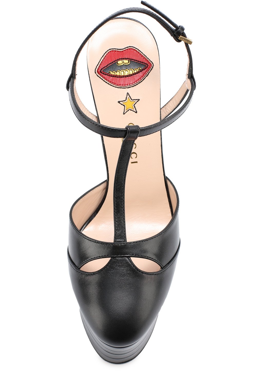 Кожаные босоножки angel на высоком каблуке и платформе GUCCI, арт. 421624/C9D00, фото 4