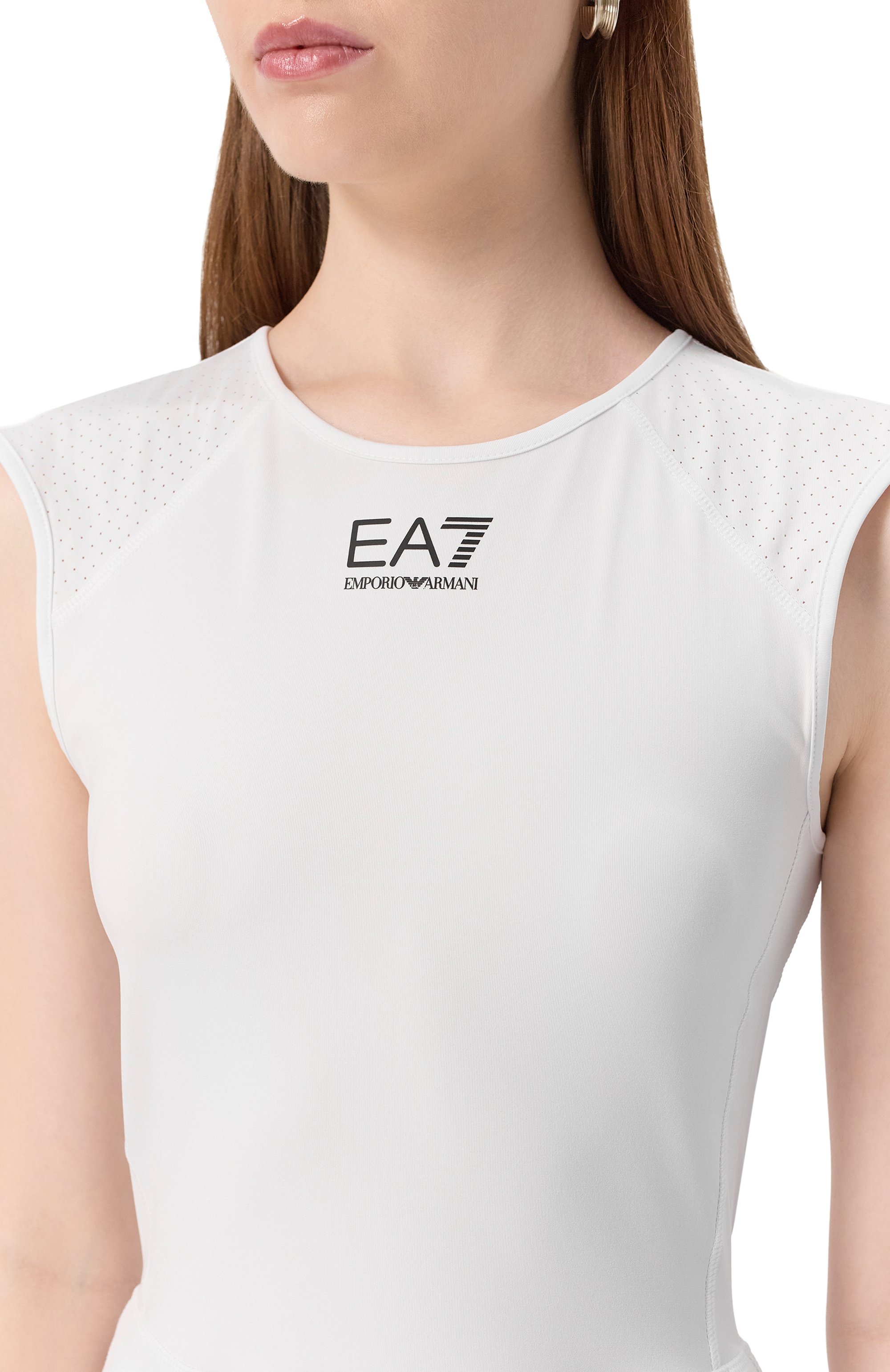 Комплект из платья и шорт EA7 белого цвета по цене 22200 руб., арт. 7W000347/AF13282, фото 4 Комплект из платья и шорт EA7, арт. 7W000347/AF13282, фото 4