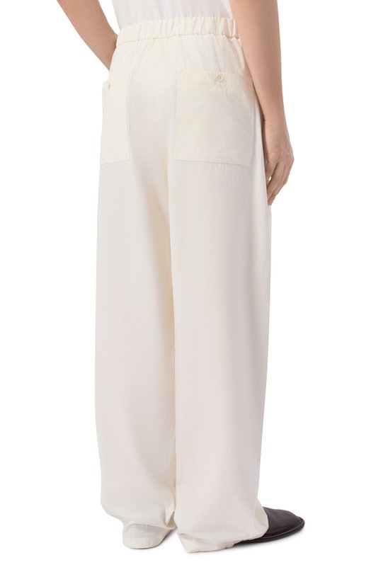 Хлопковые брюки-карго Jil Sander J47KA0295/J45292 Кремовый  J47KA0295/J45292 Фото 4