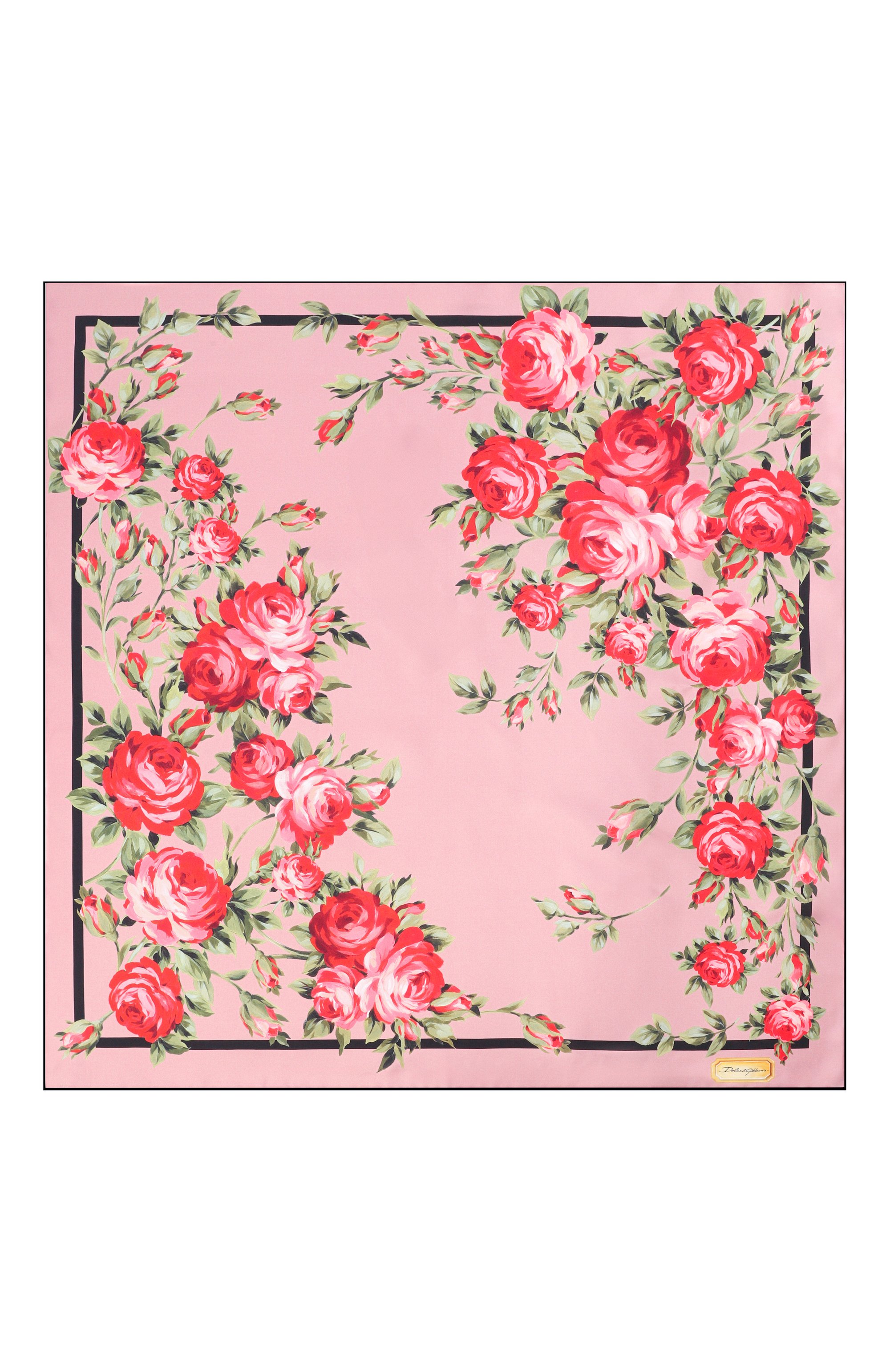 Шелковый платок DOLCE & GABBANA розового цвета по цене 56500 руб., арт. FN092R/GDDPM, фото 4 Шелковый платок DOLCE & GABBANA, арт. FN092R/GDDPM, фото 4