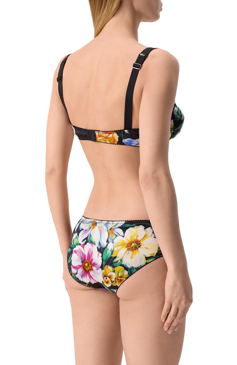 Женский бюстгальтер-балконет DOLCE & GABBANA черного цвета, арт. 01A12T/FSA7N | Фото 3 (Материал внешний: Шелк; Нос: Не проставлено)