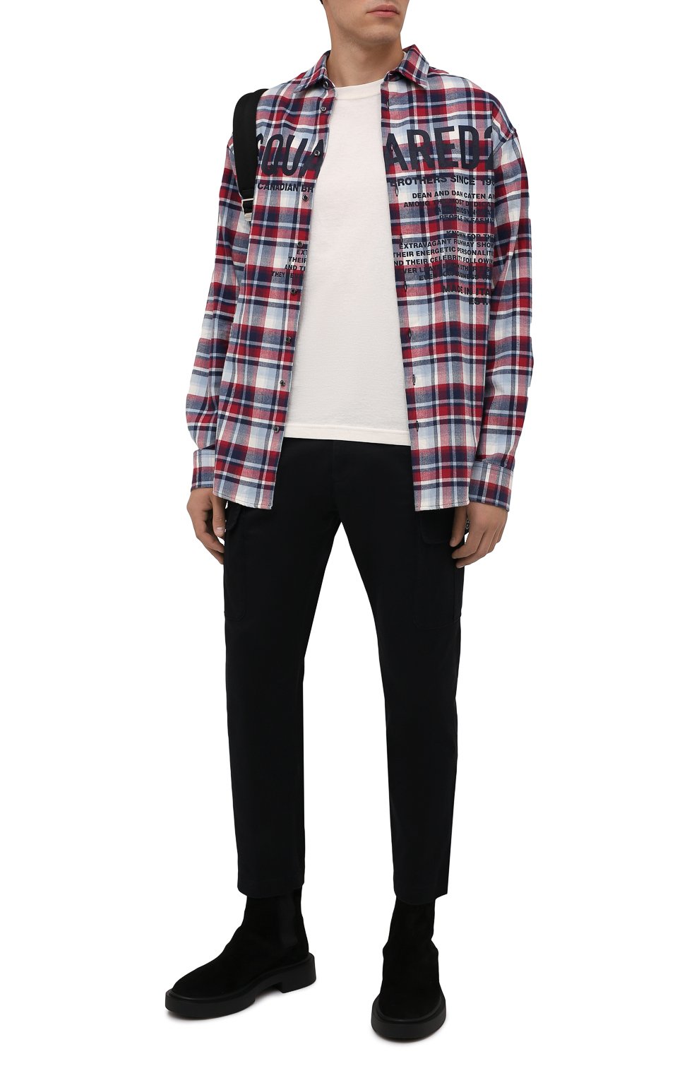 Хлопковая рубашка DSQUARED2 разноцветного цвета по цене 36950 руб., арт. S74DM0535/S53989, фото 2 Хлопковая рубашка DSQUARED2, арт. S74DM0535/S53989, фото 2