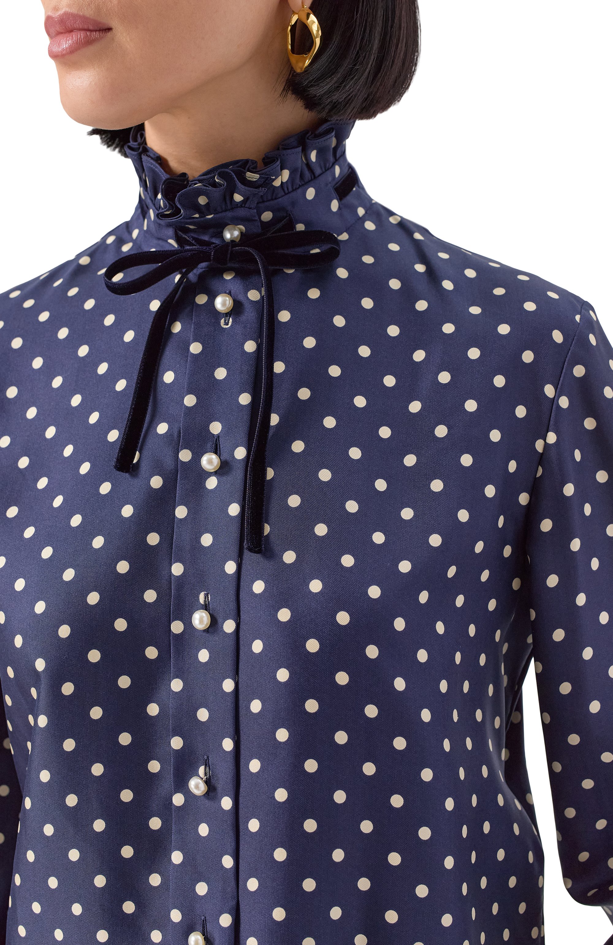 Шелковая блузка VALENTINO, арт. 7B3AB7U7/9ML, фото 5