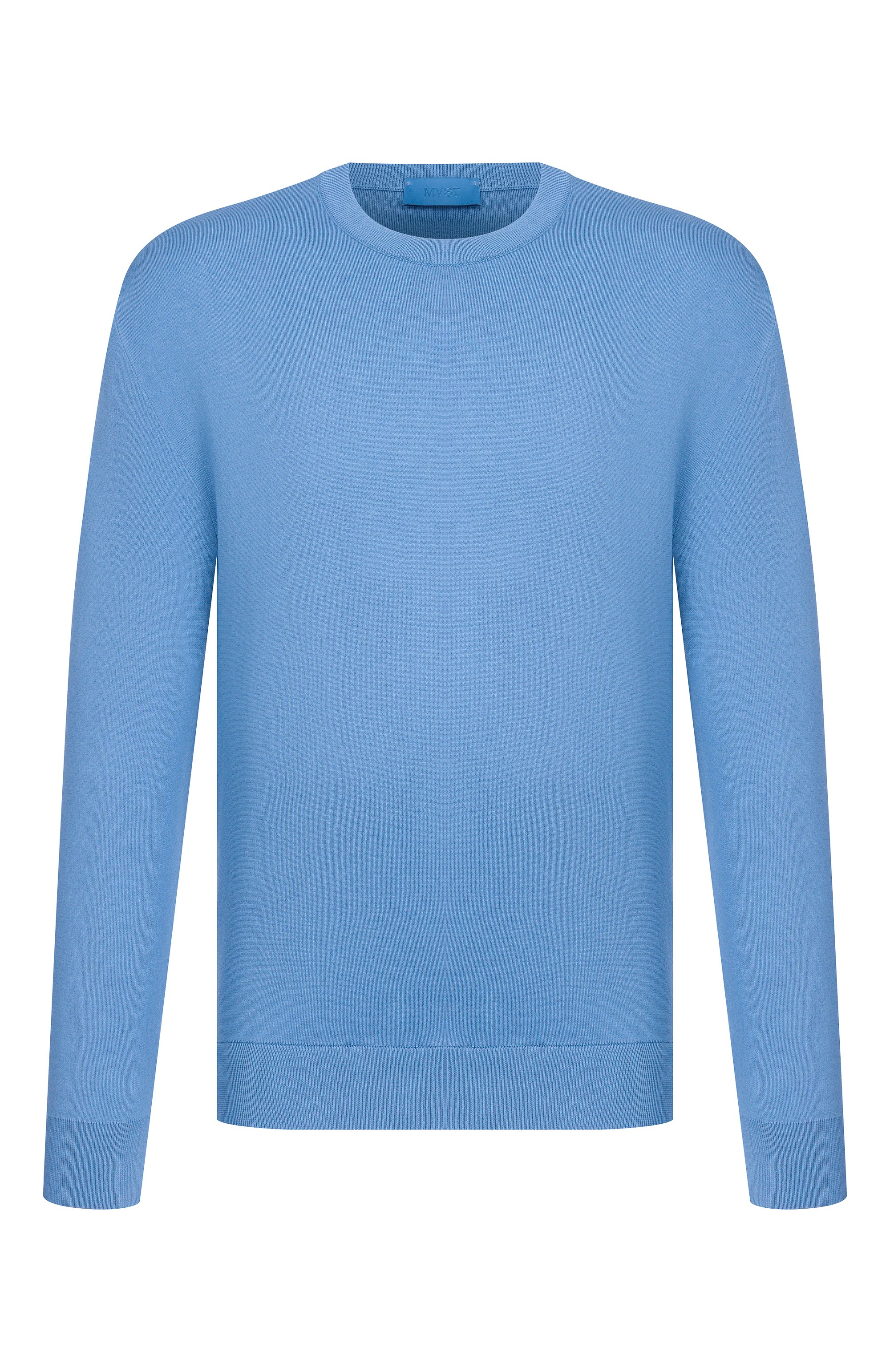 Джемпер из шелка и хлопка MVST голубого цвета по цене 128000 руб., арт. M26.2PM.K122/Y202, фото 1 Джемпер из шелка и хлопка MVST, арт. M26.2PM.K122/Y202, фото 1