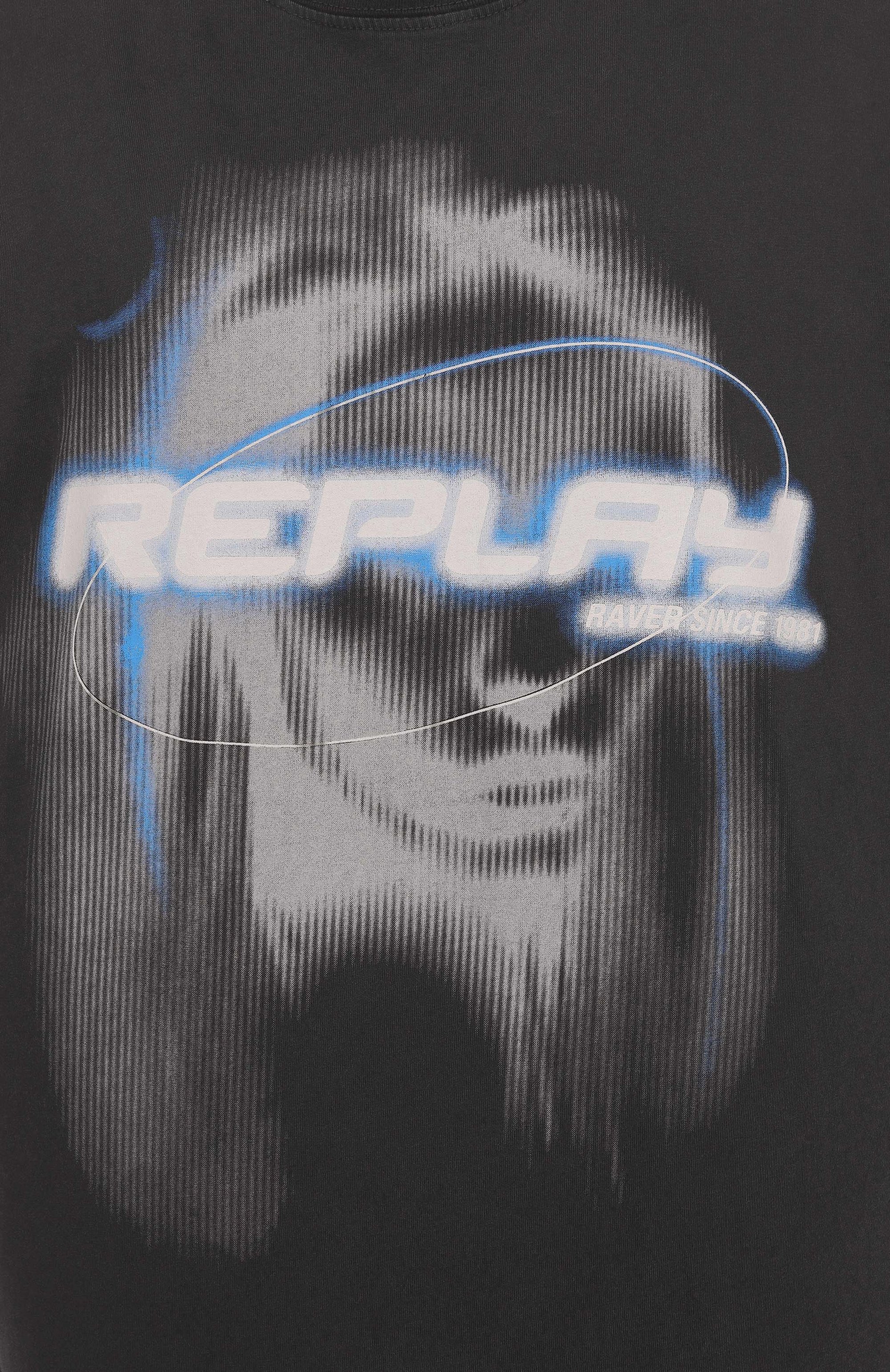 Хлопковая футболка REPLAY черного цвета по цене 11150 руб., арт. W3306H.000.22658M, фото 6 Хлопковая футболка REPLAY, арт. W3306H.000.22658M, фото 6