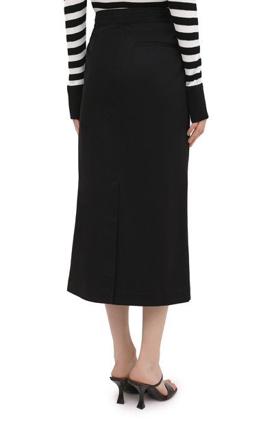Хлопковая юбка DRIES VAN NOTEN черного цвета по цене 47450 руб., арт. 211-10812-2044, фото 4 Хлопковая юбка DRIES VAN NOTEN, арт. 211-10812-2044, фото 4