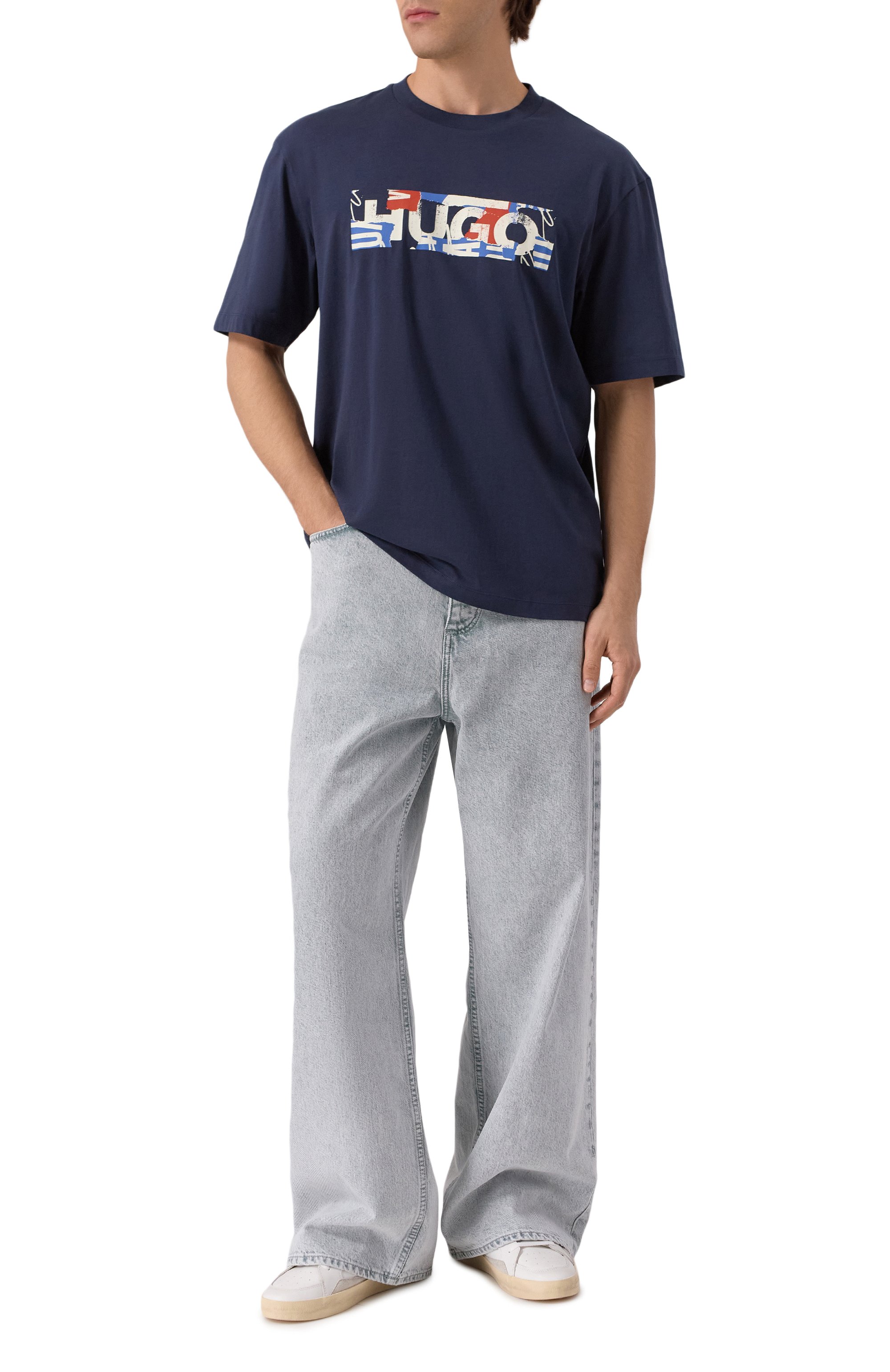 Хлопковая футболка HUGO BLUE, арт. 50543485, фото 2