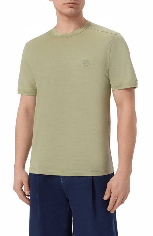 Хлопковая футболка Stefano Ricci MNH6105150/TE0001 Зелёный  MNH6105150/TE0001 Фото 3