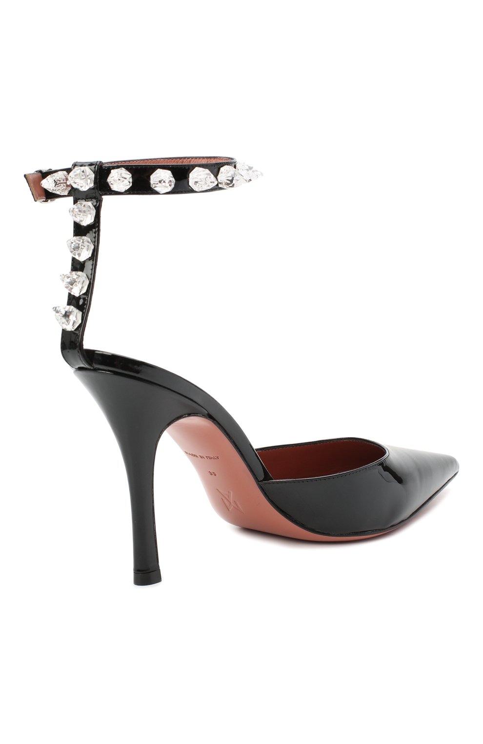 Кожаные туфли julia AMINA MUADDI, арт. JULIATPUMP/PATENT/BLACK+WHITE, фото 4