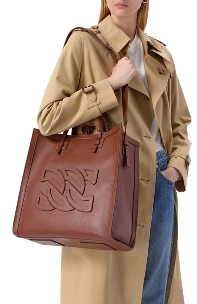 Сумка-тоут demetra CASADEI коричневого цвета по цене 109500 руб., арт. 3W382W0000DEMET, фото 2 Сумка-тоут demetra CASADEI, арт. 3W382W0000DEMET, фото 2