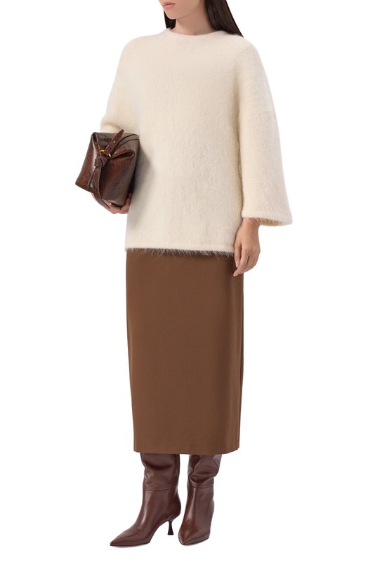 Шерстяной свитер Loulou de Saison MAE Кремовый  MAE Фото 2