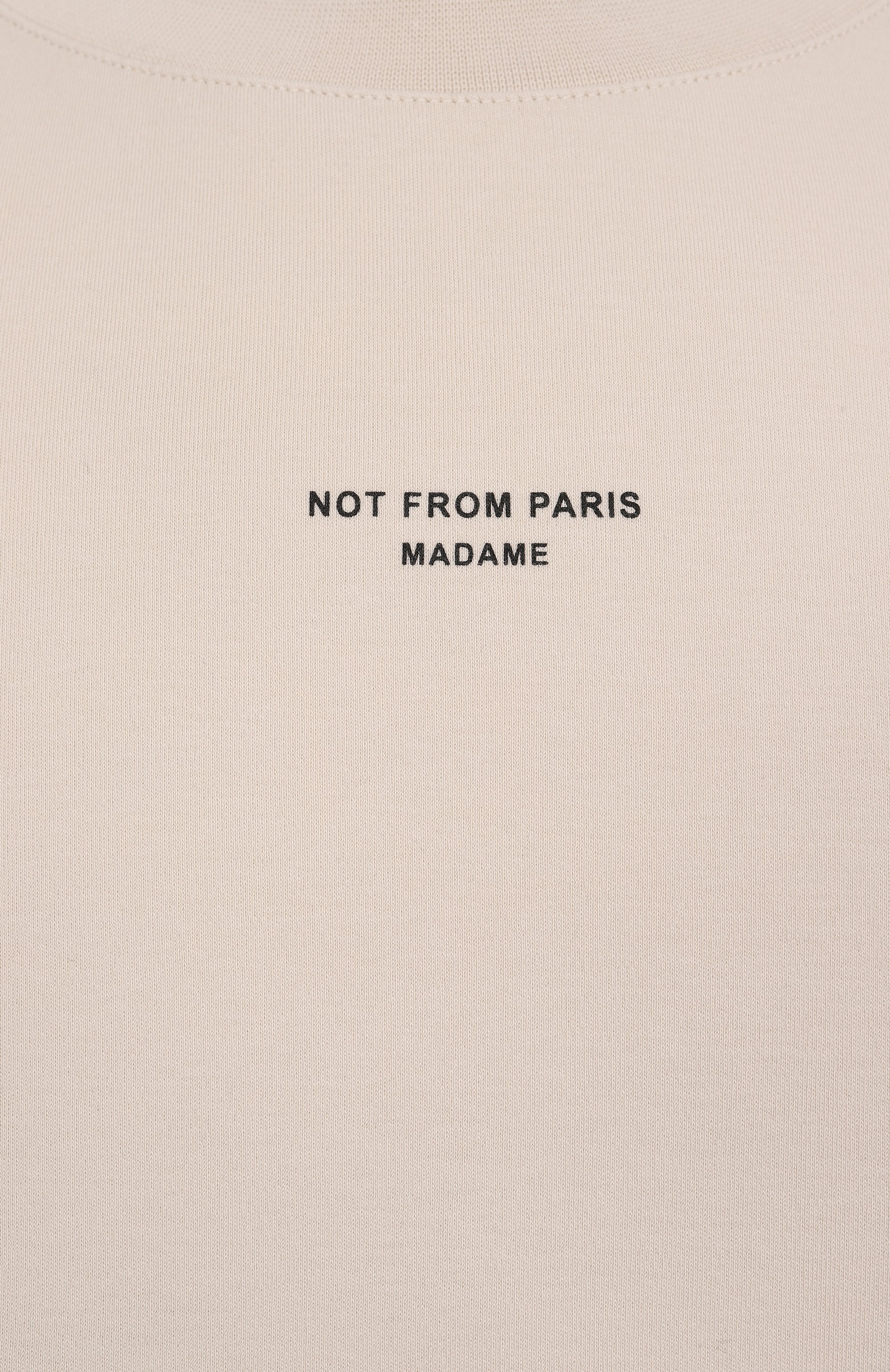 Хлопковая футболка DROLE DE MONSIEUR кремового цвета по цене 15600 руб., арт. PERM-TS202-C0002-MT, фото 6 Хлопковая футболка DROLE DE MONSIEUR, арт. PERM-TS202-C0002-MT, фото 6