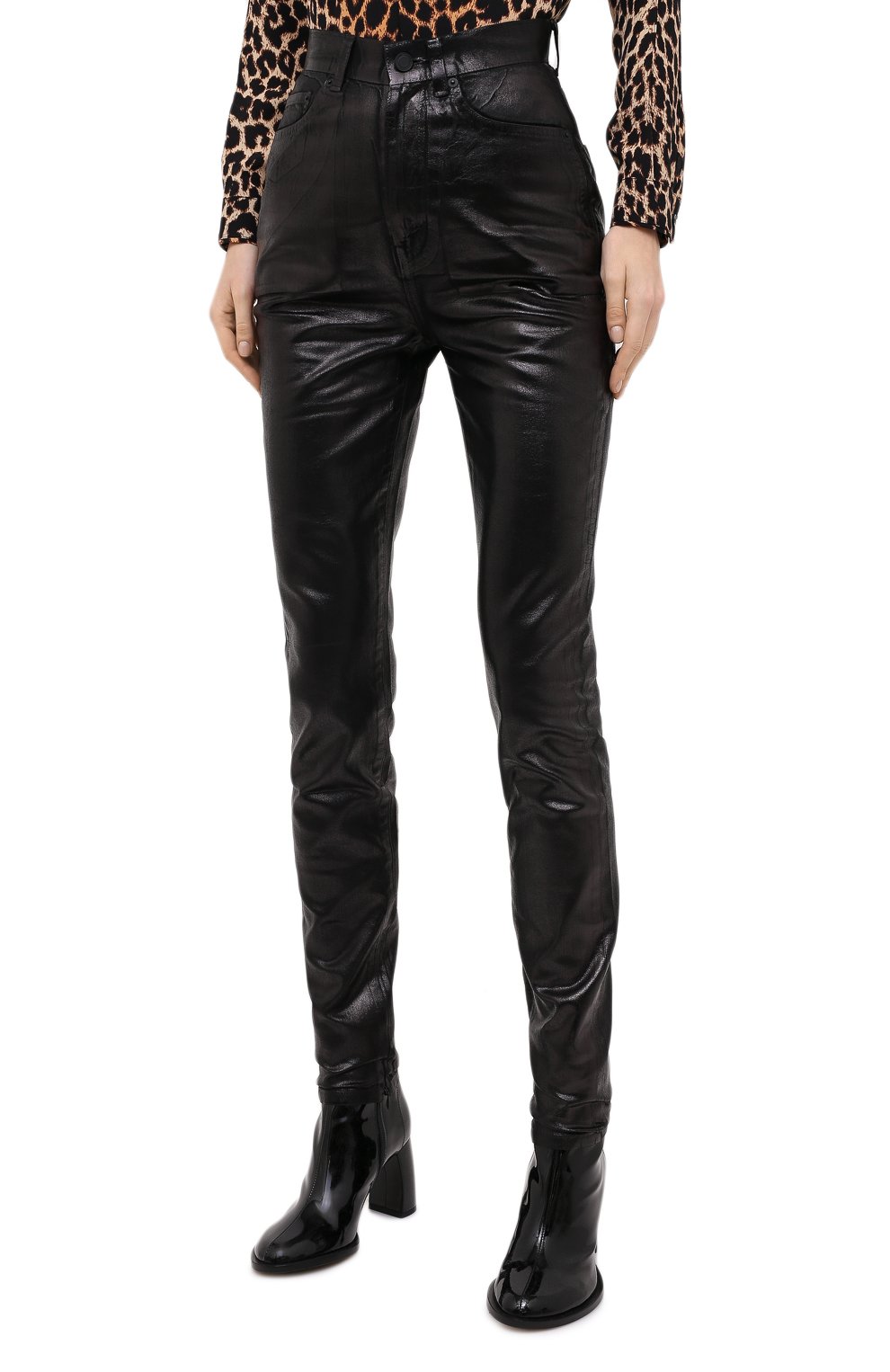 Джинсы SAINT LAURENT черного цвета по цене 79100 руб., арт. 636871/Y09AB, фото 3 Джинсы SAINT LAURENT, арт. 636871/Y09AB, фото 3