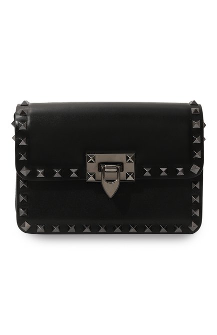 Женская сумка rockstud23 small VALENTINO черного цвета, арт. 3W2B0M42QYV 0NO | Фото 1 (Материал: Натуральная кожа; Ремень/цепочка: На ремешке; Размер: small; Драгоценные камни: Проставлено; Материал сплава: Проставлено)