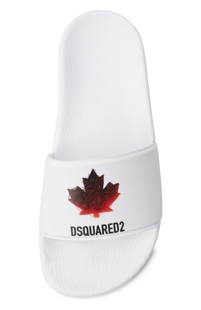 Шлепанцы DSQUARED2 белого цвета по цене 11650 руб., арт. 82791/VAR2_001, фото 4 Шлепанцы DSQUARED2, арт. 82791/VAR2_001, фото 4
