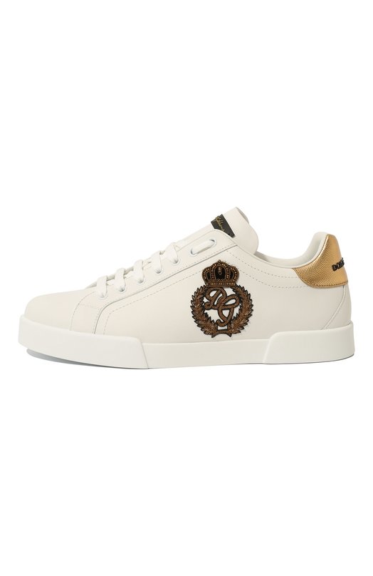 Кожаные кеды Portofino Dolce & Gabbana CS1761/AH136 Белый  CS1761/AH136 Фото 4